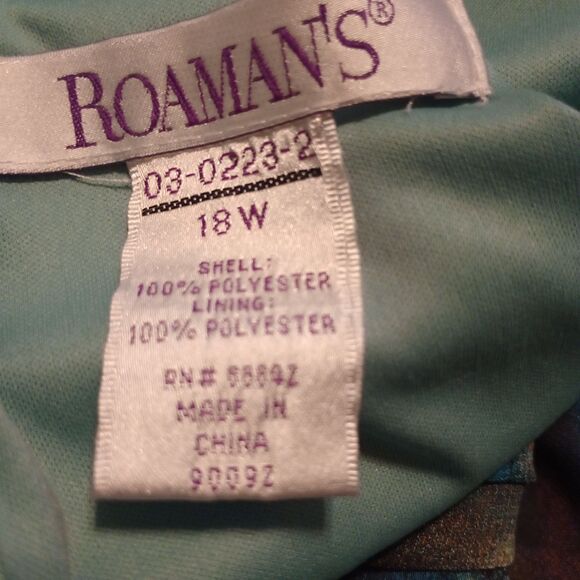 Romans Multicolor Floral Maxi Dress Sz. 18 Flutter Sleeve Event Gathered Waist - Picture 4 of 7